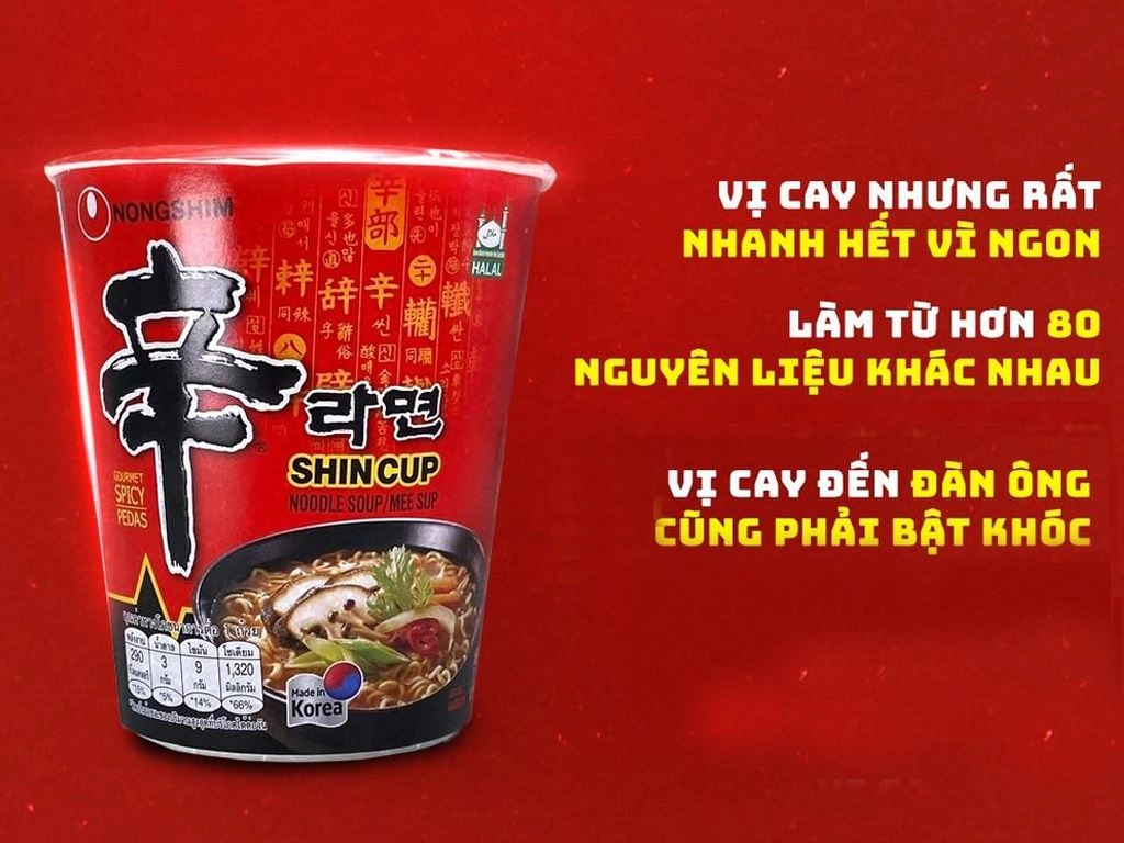 Mì Cay Nongshim Shincup